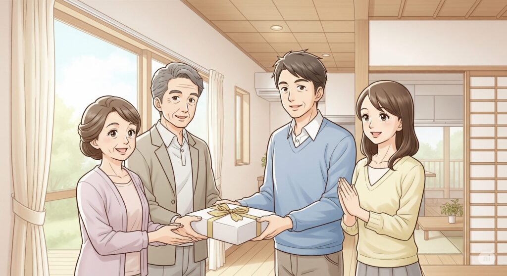 新築祝いを息子夫婦にする