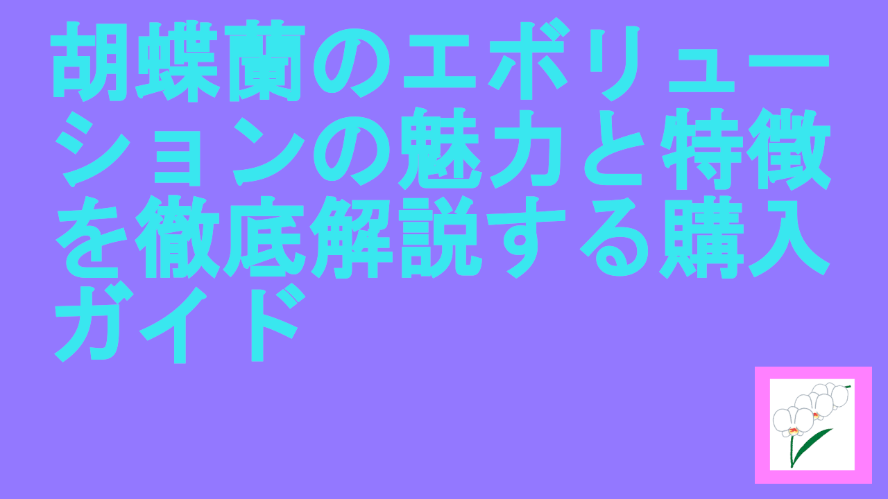 胡蝶蘭のエボリューションの魅力と特徴を徹底解説する購入ガイド